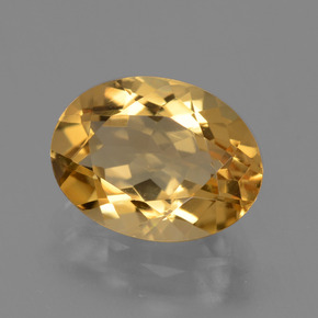 Citrine Orange doré profond naturelle Coupe ovale, 2.47 ct, VVS