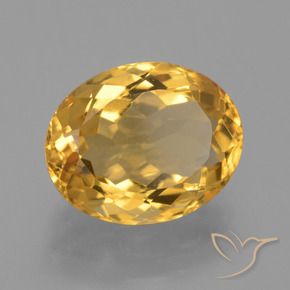 Citrine Doré foncé naturelle ovale, 4.35 ct, VVS-VS