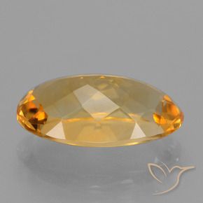Citrine Orange doré profond naturelle ovale, 4.43 ct, VVS