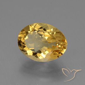 Citrine Orange Doré naturelle ovale, 3.52 ct, VS