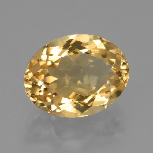 Citrine Orange Doré naturelle Coupe ovale, 4.10 ct, VVS