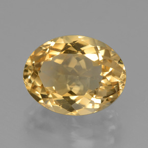 Citrine Orange Doré naturelle Coupe ovale, 4.10 ct, VVS