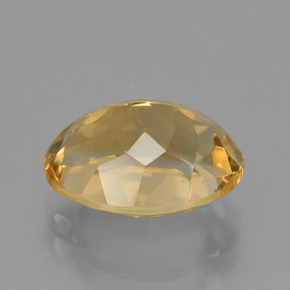 Citrine Orange Doré naturelle Coupe ovale, 4.10 ct, VVS