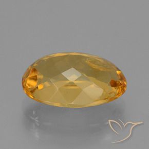 Citrine Orange doré profond naturelle ovale, 3.72 ct, VS-SI