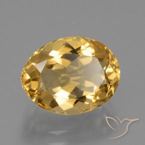 Citrine Doré léger naturelle ovale, 3.62 ct, VVS