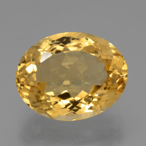 Citrine jaune naturelle coupe ovale, 7,80 ct, VVS