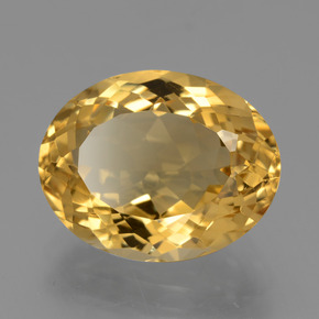 Citrine jaune naturelle coupe ovale, 7,80 ct, VVS