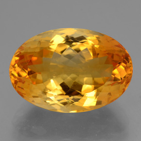 Citrine or naturelle coupe ovale, 13,46 ct, VVS