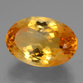 Citrine or naturelle coupe ovale, 13,46 ct, VVS