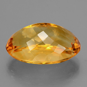 Citrine or naturelle coupe ovale, 13,46 ct, VVS