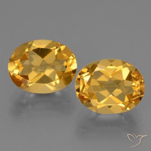 5.22ctw Naturel Orange doré profond Citrine, ovale, VVS-VS