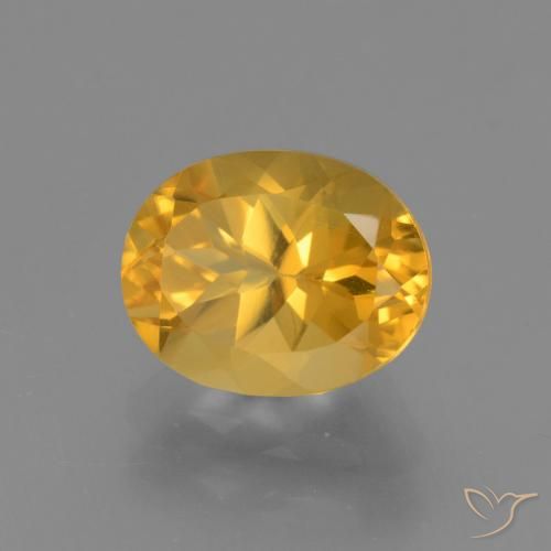 Citrine Orange Doré naturelle ovale, 2.58 ct, VVS-VS