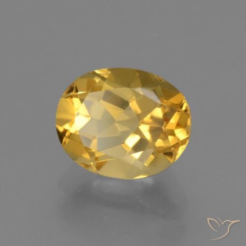 Citrine Orange Doré naturelle ovale, 2.60 ct, VVS