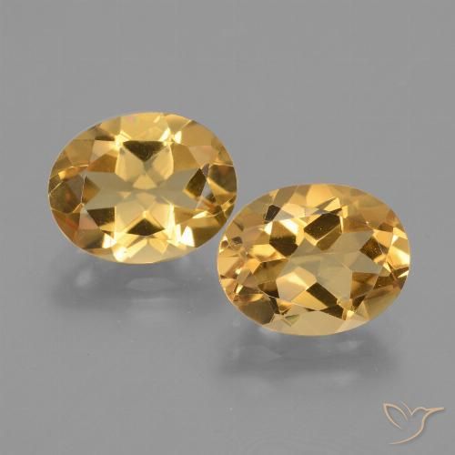 4.60ctw Naturel Doré moyen-foncé Citrine, ovale, VVS