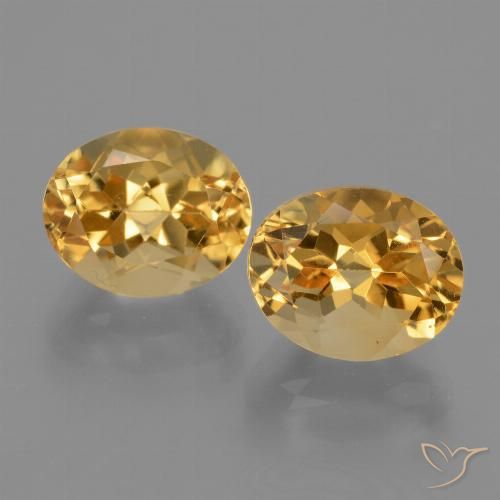 6.30ctw Naturel Orange doré profond Citrine, ovale, VVS, Photo A