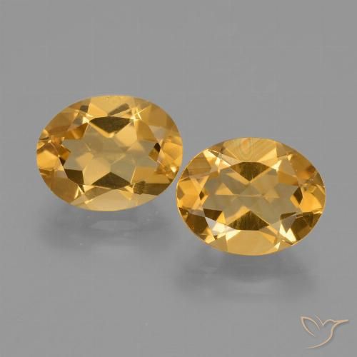 4.52ctw Naturel Doré moyen-foncé Citrine, ovale, VVS