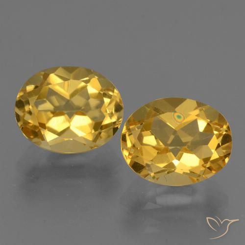 5.12ctw Naturel Doré moyen Citrine, ovale, VVS-VS
