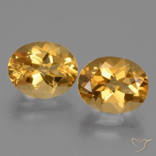 5.43ctw Naturel Doré profond Citrine, ovale, VS