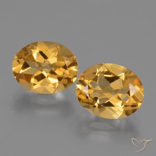 4.90ctw Naturel Orange-or Citrine, ovale, VS