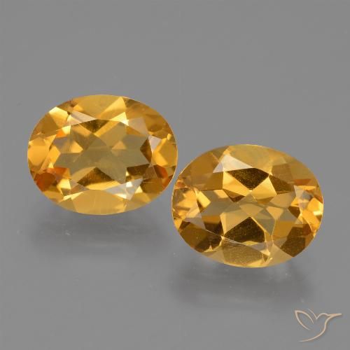 4.51ctw Naturel Or orange foncé Citrine, ovale, VVS-VS