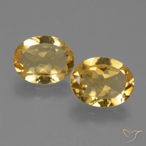 4.45ctw Naturel Doré moyen-foncé Citrine, ovale, VVS-VS
