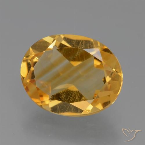 2.09ct Naturel Orange-or moyen-léger Citrine, ovale, VS