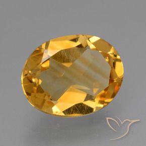 Citrine Orange-or moyen-léger naturelle ovale, 2.09 ct, VS