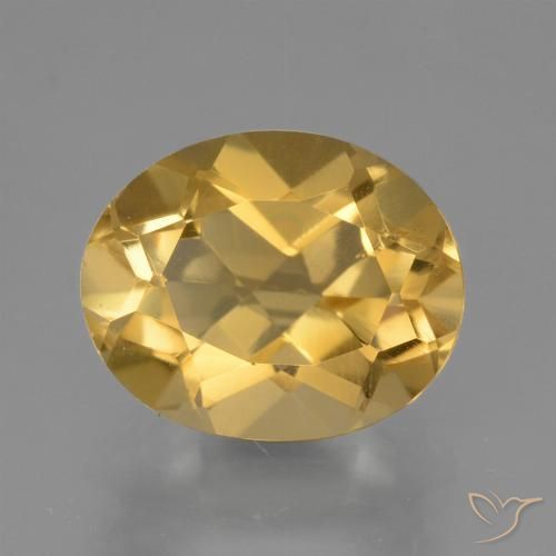 Citrine Orange Doré naturelle ovale, 2.25 ct, VVS