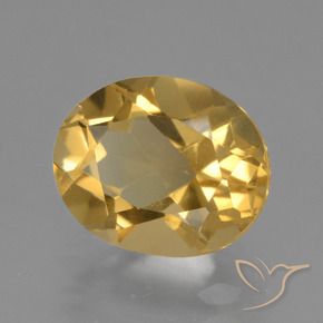 Citrine Orange Doré naturelle ovale, 2.25 ct, VVS