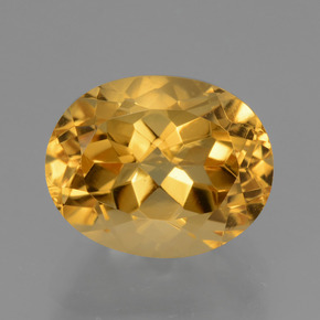 Citrine Jaune doré naturelle Coupe ovale, 3.18 ct, VVS