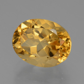 Citrine Jaune doré naturelle Coupe ovale, 3.18 ct, VVS