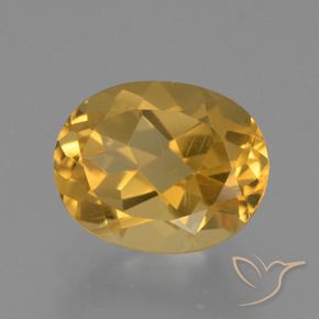 Citrine Doré moyen-foncé naturelle ovale, 2.50 ct, VVS-VS