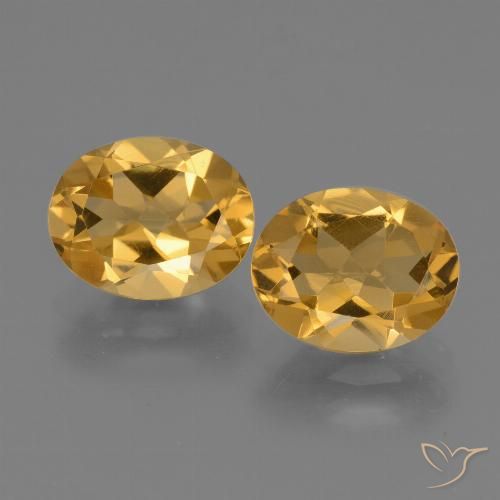 4.76ctw Naturel Orange doré profond Citrine, ovale, VVS