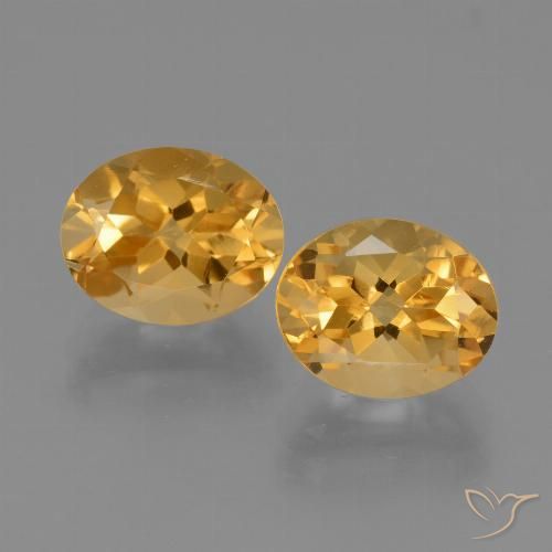 5.56ctw Naturel Orange-or moyen-léger Citrine, ovale, VVS