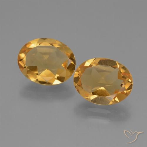 4.05ctw Naturel Orange doré profond Citrine, ovale, VVS