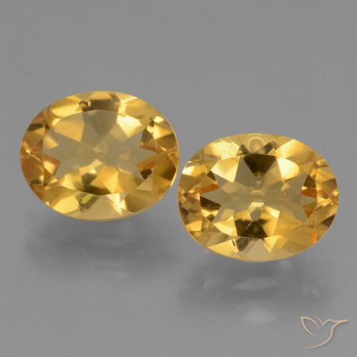 4.94ctw Naturel Orange doré profond Citrine, ovale, VVS-VS