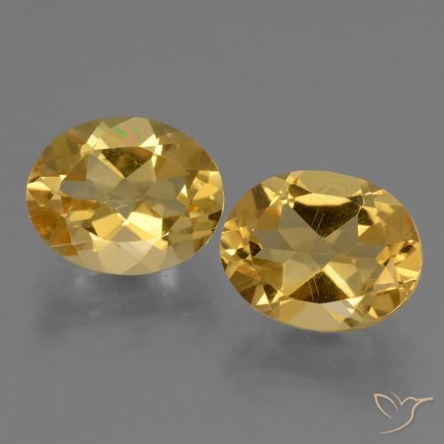 4.84ctw Naturel Orange doré profond Citrine, ovale, VVS