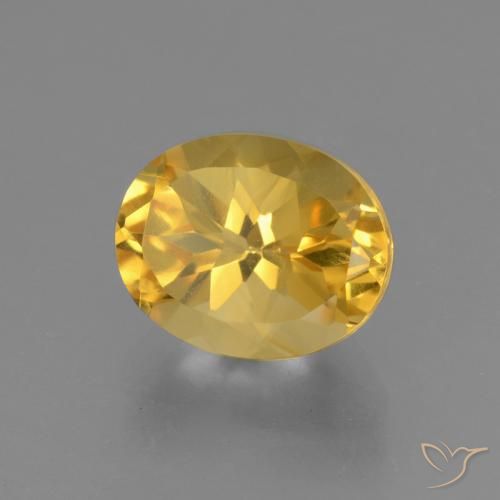 Citrine Doré vif naturelle ovale, 2.69 ct, VS