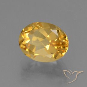 Citrine Or moyen naturelle ovale, 3.09 ct, VVS-VS