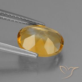 Citrine Or-orange moyen naturelle ovale, 2.33 ct, VS