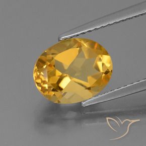 Citrine Doré moyen naturelle ovale, 2.57 ct, VVS-VS