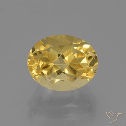 Citrine Orange Doré naturelle ovale, 2.92 ct, VVS
