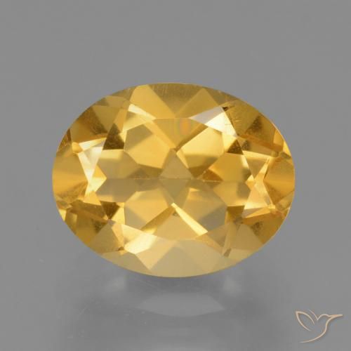 Citrine Orange Doré naturelle ovale, 2.47 ct, VVS-VS