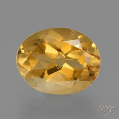 Citrine Orange doré profond naturelle ovale, 2.74 ct, VVS