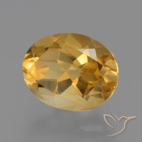 Citrine Orange doré profond naturelle ovale, 2.74 ct, VVS