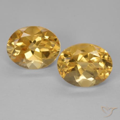 5.78ctw Naturel Orange doré profond Citrine, ovale, VVS
