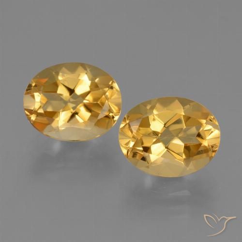 5.10ctw Naturel Orange Doré Citrine, ovale, VVS