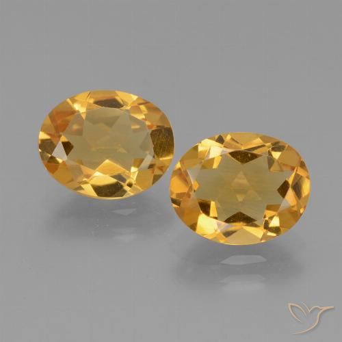4.31ctw Naturel Orange doré profond Citrine, ovale, VVS-VS