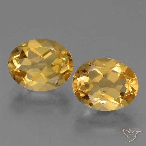 5.15ctw Naturel Doré moyen-foncé Citrine, ovale, VVS-VS
