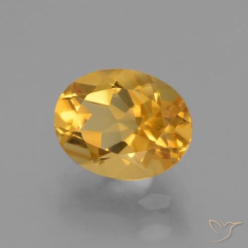 Citrine Orange doré profond naturelle ovale, 2.44 ct, VVS